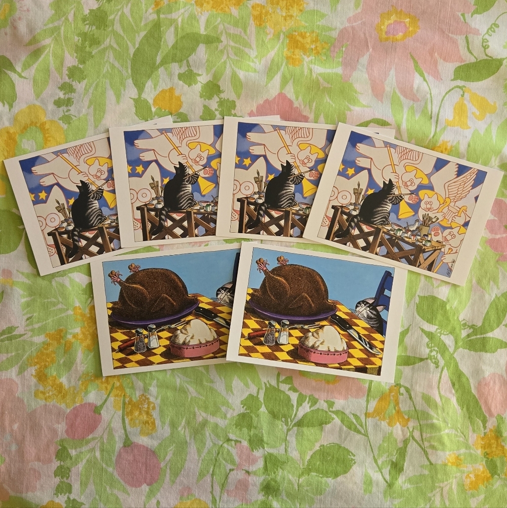 Kliban Cat Holiday Christmas Cards Set Of 6